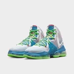Nike LeBron 19 Seasonal Dutch Blue/Pomegranate/Lime Glow/White DC9339-400